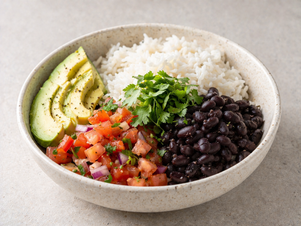 quick dinner recipes, easy rice and beans quick dinner recipe