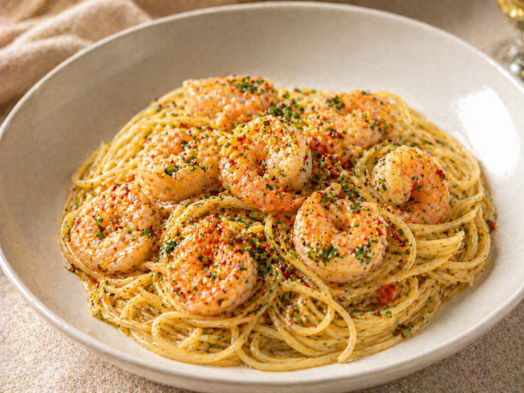 quick dinner recipes, quick shrimp pasta easy dinner recipe