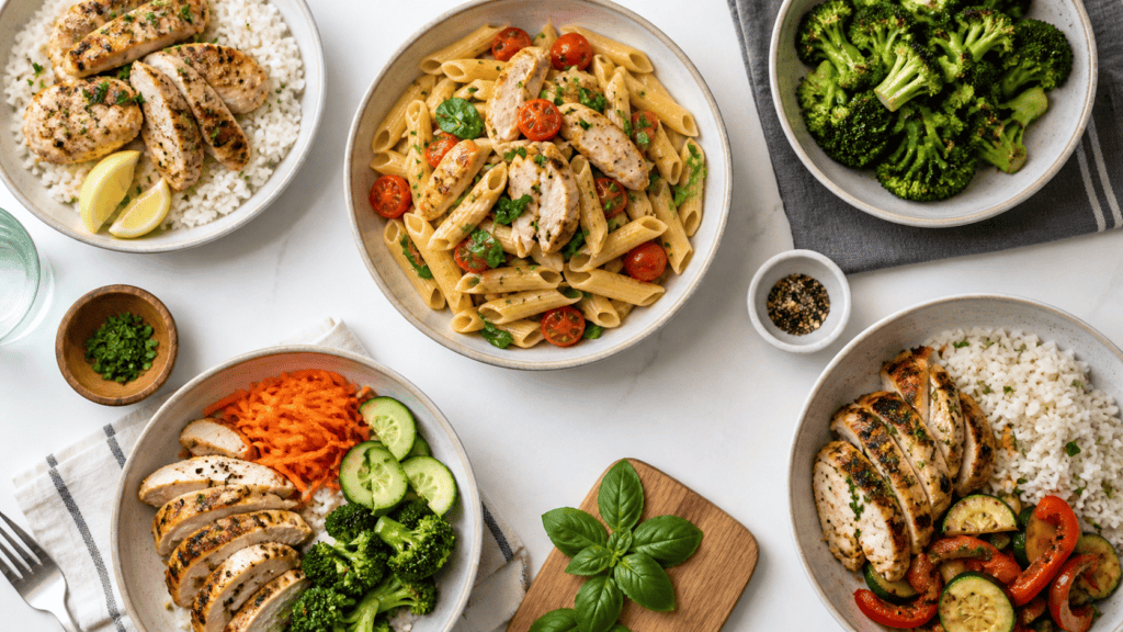 easy weeknight dinner ideas, quick weeknight dinners, simple dinner ideas, easy meals for busy nights, fast dinner recipes, 30 minute meals, healthy weeknight meals, family dinner ideas, chicken dinner recipes, shrimp dinner ideas, ground beef recipes, easy pasta recipes, rice bowl recipes, meal prep ideas, budget friendly dinners, beginner cooking recipes, quick healthy meals, simple home cooking, easy recipes for beginners, weeknight cooking ideas